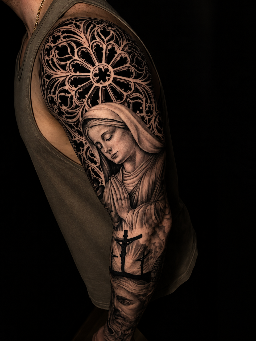 Virgin Mary Sleeve